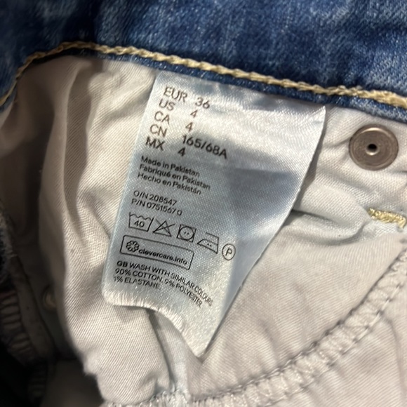 H&M Jean Shorts Rolled Cuff 4 - Picture 4 of 4